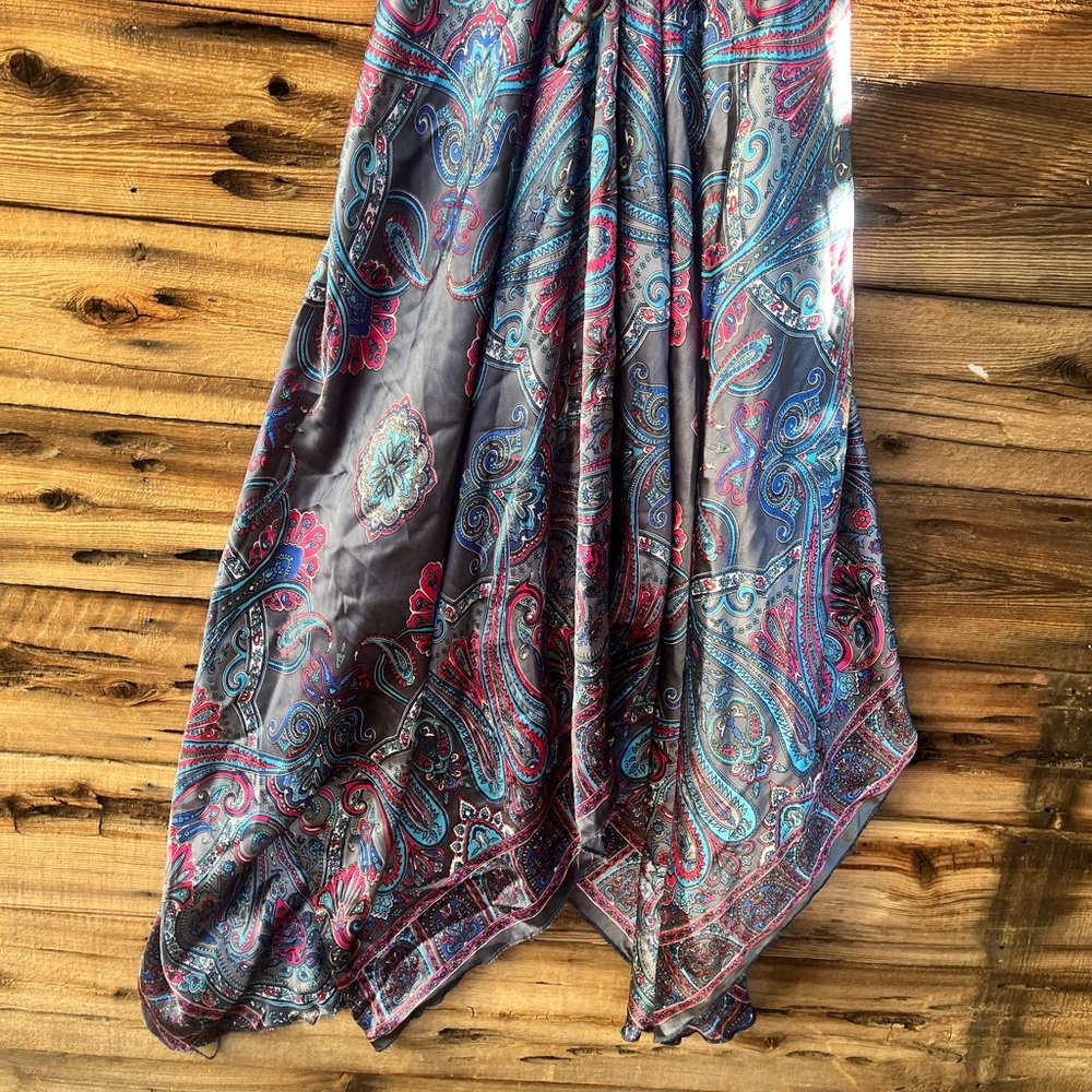 PEARL | Vibrant Paisley Halter Dress OSFM - Picture 3 of 6